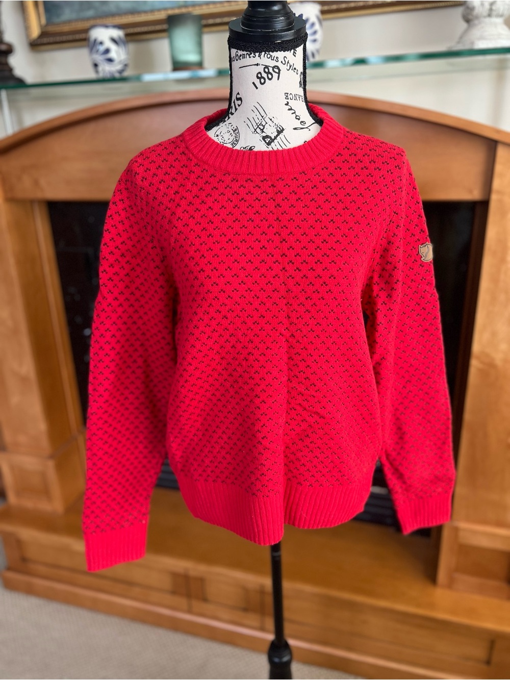 Fjallraven Red Wool Crewneck Sweater